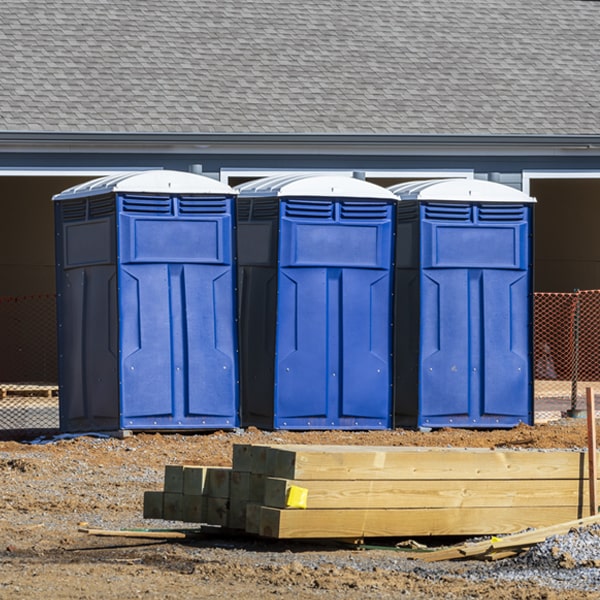 how can i report damages or issues with the portable toilets during my rental period in Mcadoo